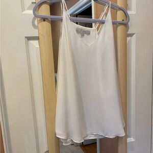 LOFT Petite White Strappy Cami Tank Top - Size MP